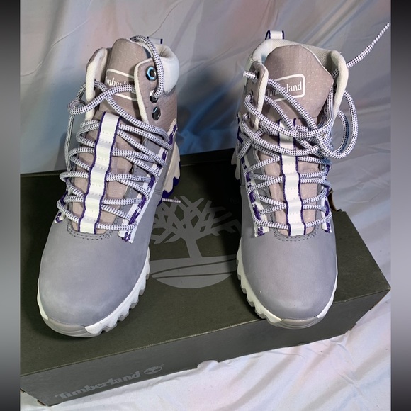 TIMBERLAND EDGE WATERPROOF BOOT MEDIUM GREY NUBUCK 6.5 MM WOMEN’S.